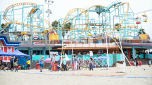 sand soccer tournament at Santa Cruz Beach Boardwalk